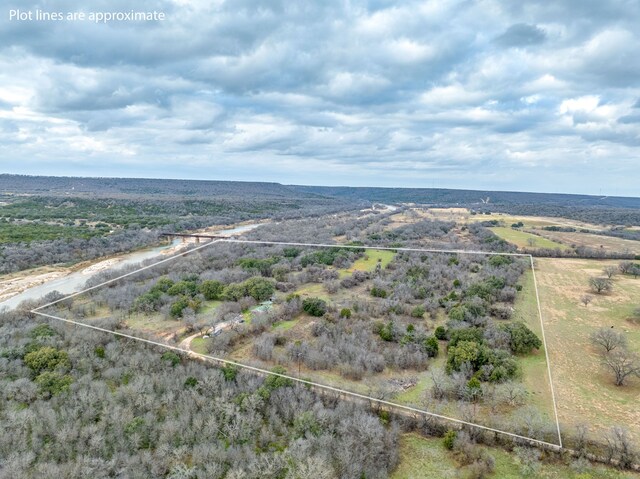 aerial view featuring a rural view