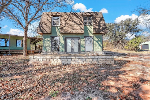 rear view of house with french doors