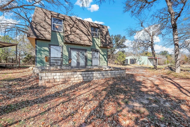 rear view of house with french doors