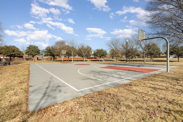 view of sport court