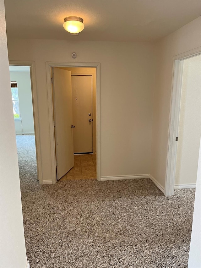 interior space with light colored carpet