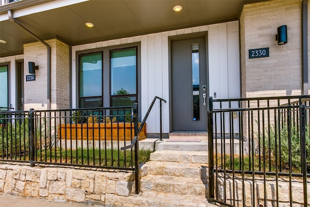 view of doorway to property