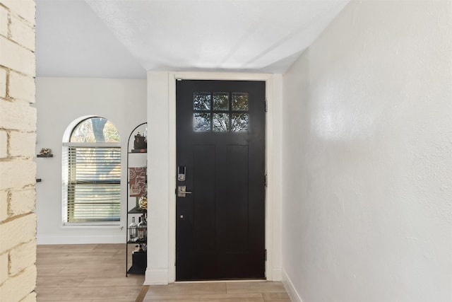 entryway featuring light hardwood / wood-style flooring