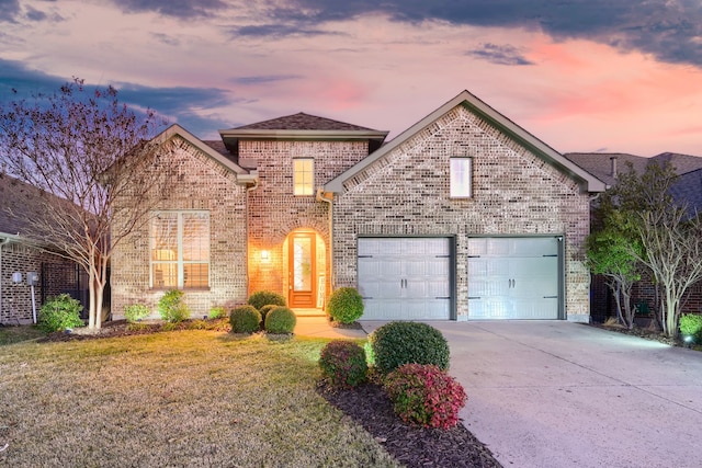 view of property with a garage