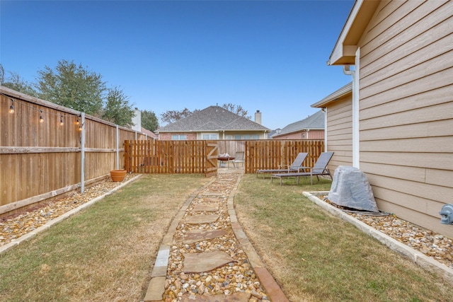 view of yard featuring a trampoline