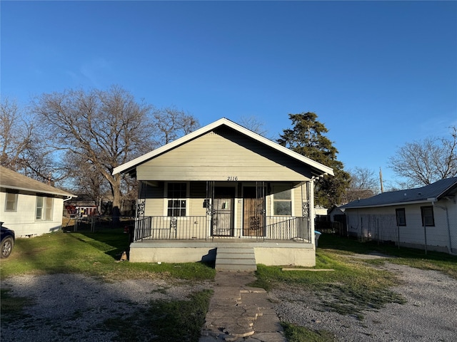 bungalow-style house with covered porch