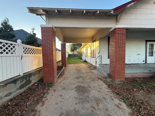 view of home's exterior