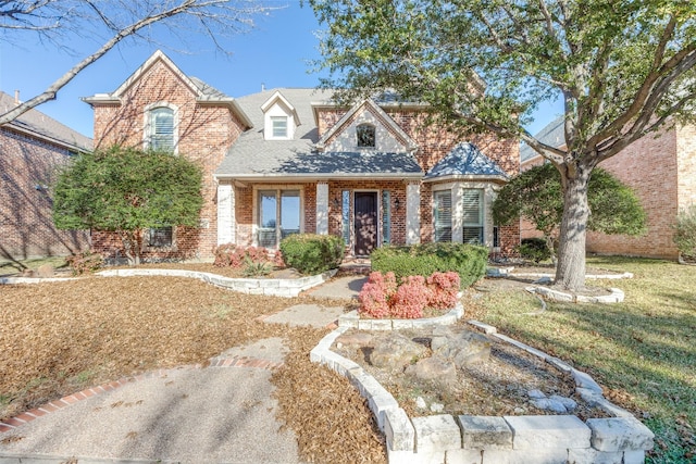 front facade with a front yard