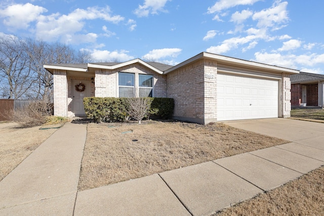 single story home with a garage