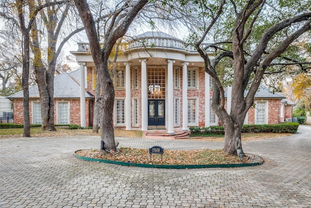 view of front facade featuring french doors