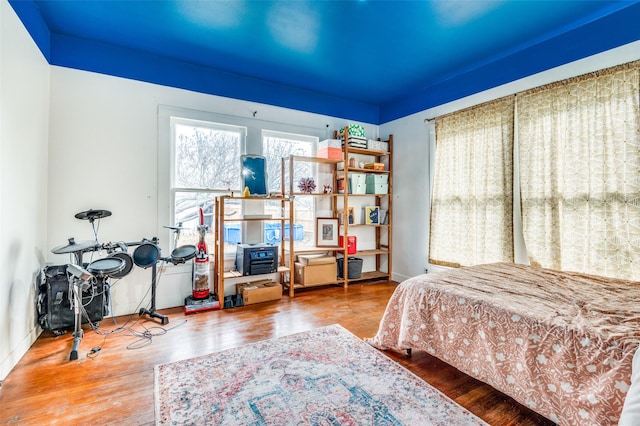 bedroom featuring hardwood / wood-style floors