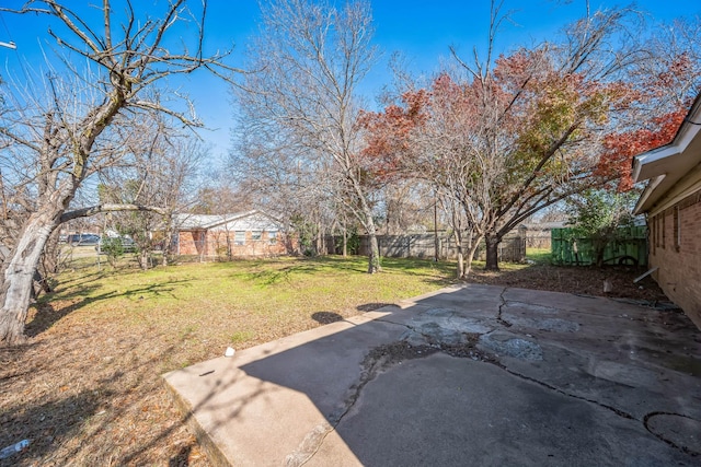 view of yard with a patio area