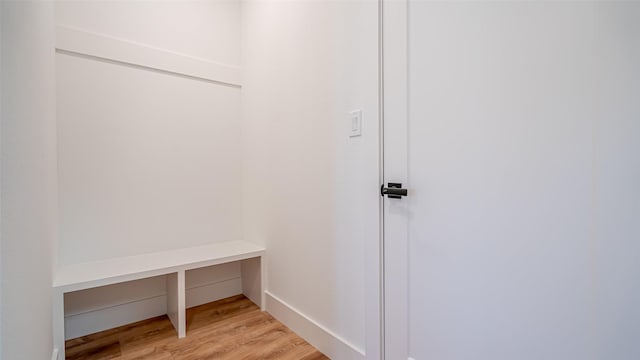 mudroom with light wood-type flooring