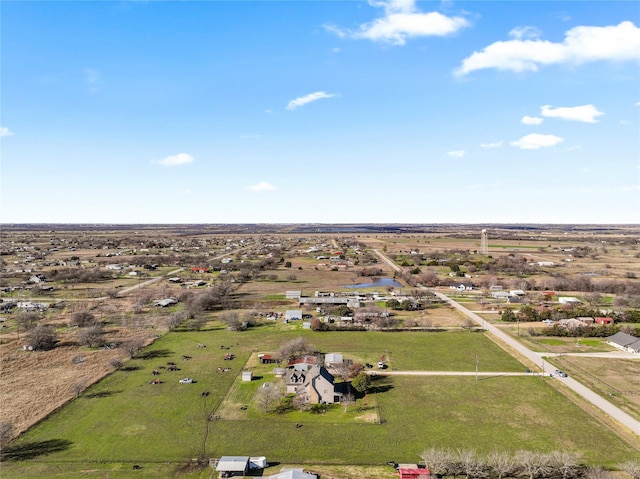 aerial view featuring a rural view