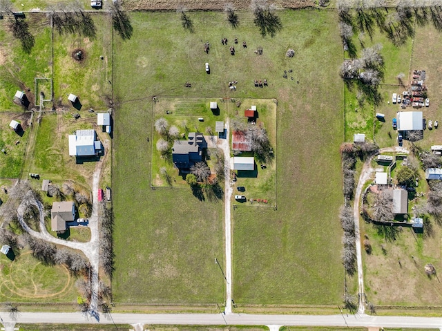 drone / aerial view featuring a rural view