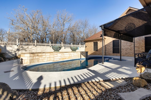 view of pool with a patio area