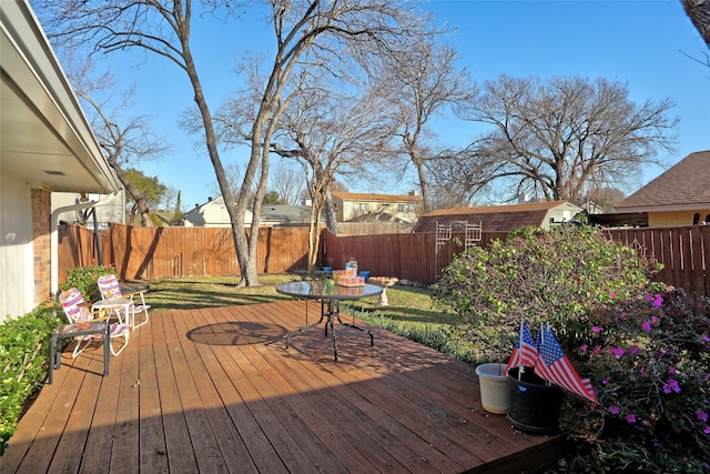 view of wooden deck