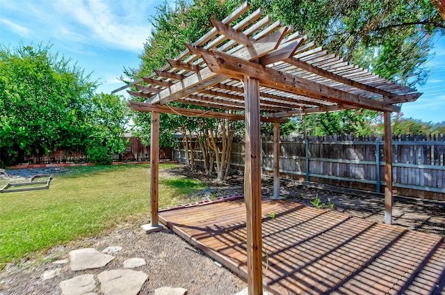 view of patio with a pergola