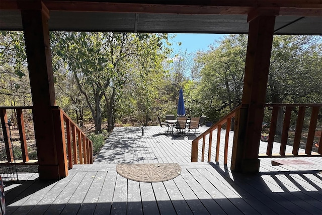 view of wooden deck