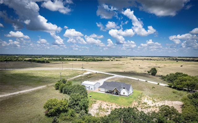 drone / aerial view featuring a rural view