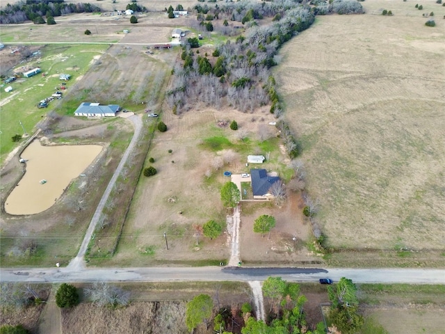 drone / aerial view featuring a rural view