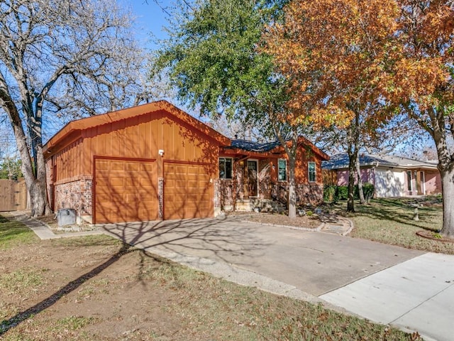 ranch-style home with a garage