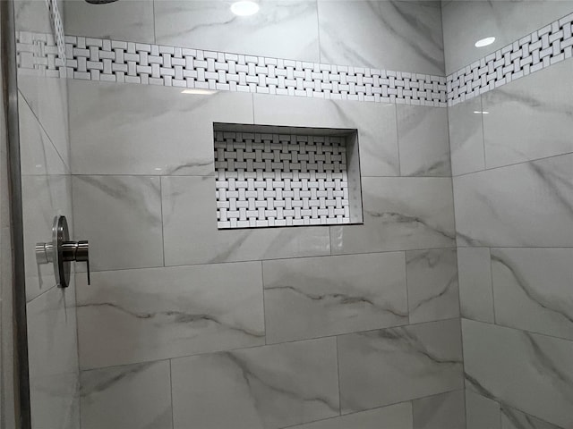 details with tiled shower