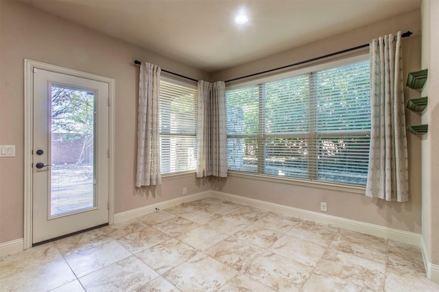 interior space with baseboards