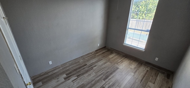 empty room featuring wood-type flooring