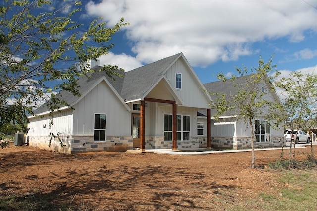 view of front of house featuring central AC unit