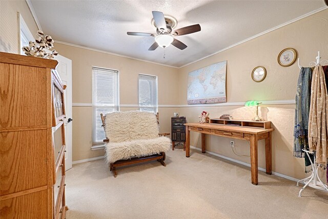 503 Mockingbird St, Bonham, TX 75418 - bedroom with crown molding, light carpet, and ensuite bathroom