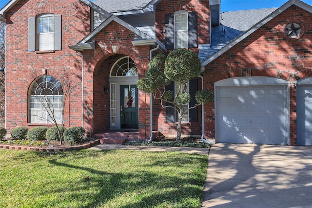 front of property with a front lawn