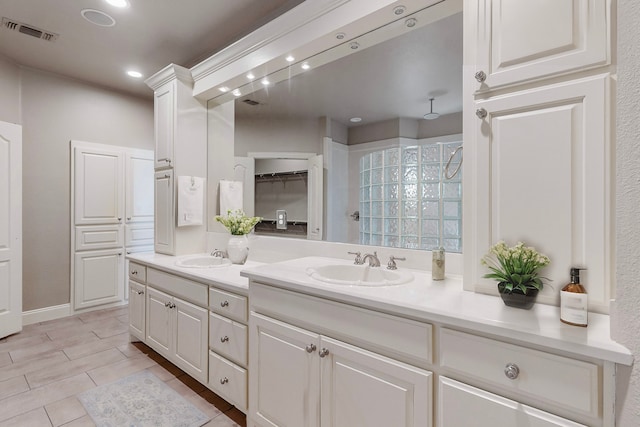 bathroom featuring vanity