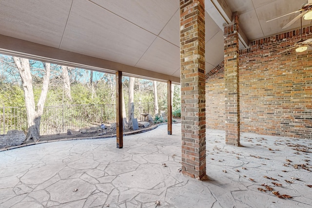 view of patio / terrace with ceiling fan