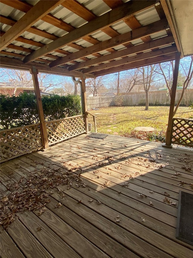 view of wooden terrace