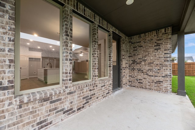 view of patio with fence