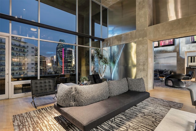 2011 Cedar Springs Rd Unit 606, Dallas, TX 75201 - building lobby with a towering ceiling and a view of city