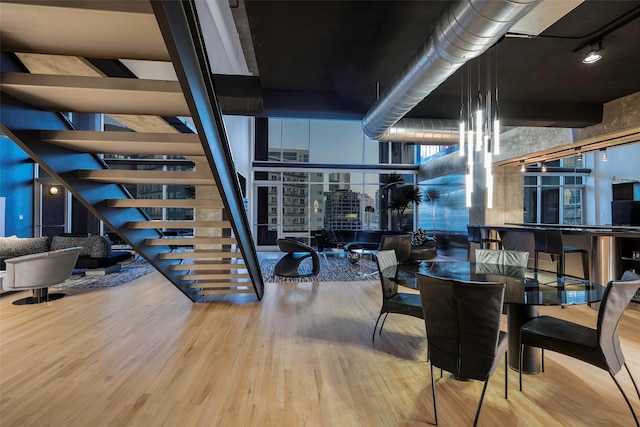 dining room featuring hardwood / wood-style flooring