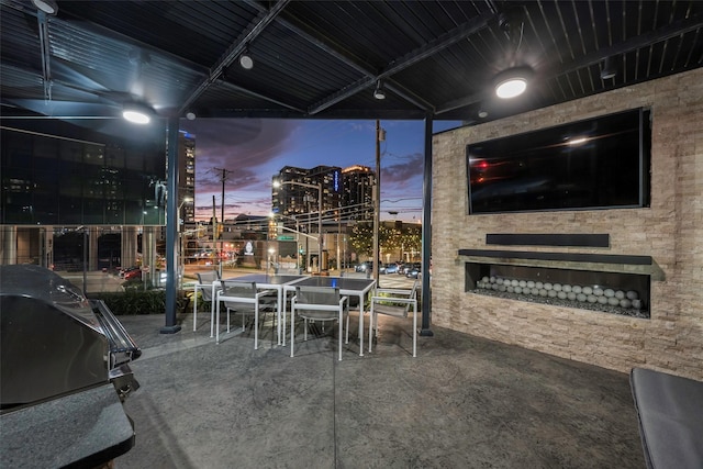 view of patio / terrace featuring a grill