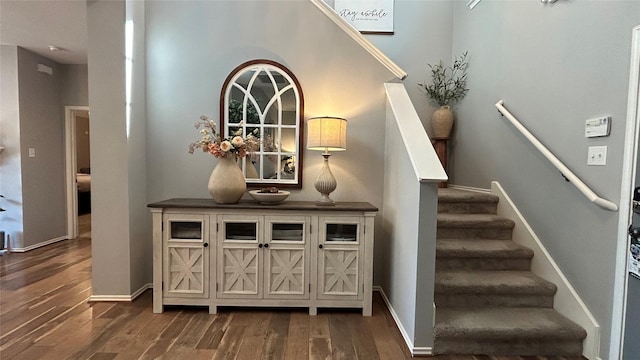 interior space with hardwood / wood-style flooring