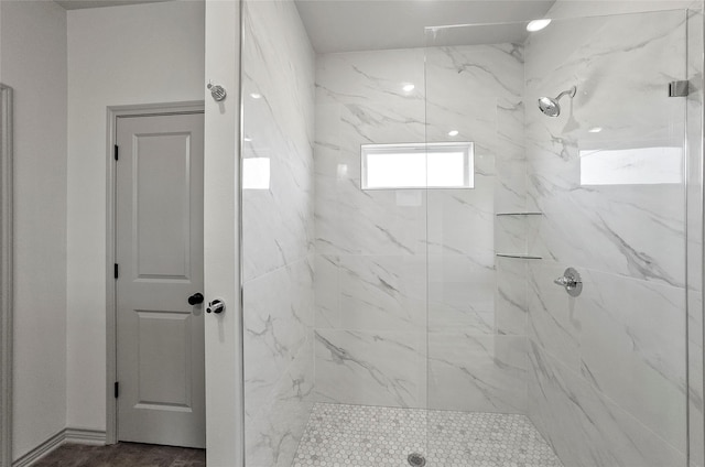 316 Clubview Dr, Bowie, TX 76230 - bathroom with a marble finish shower