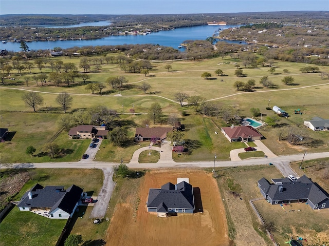 316 Clubview Dr, Bowie, TX 76230 - drone / aerial view featuring a water view