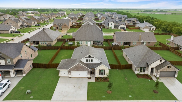 bird's eye view with a residential view