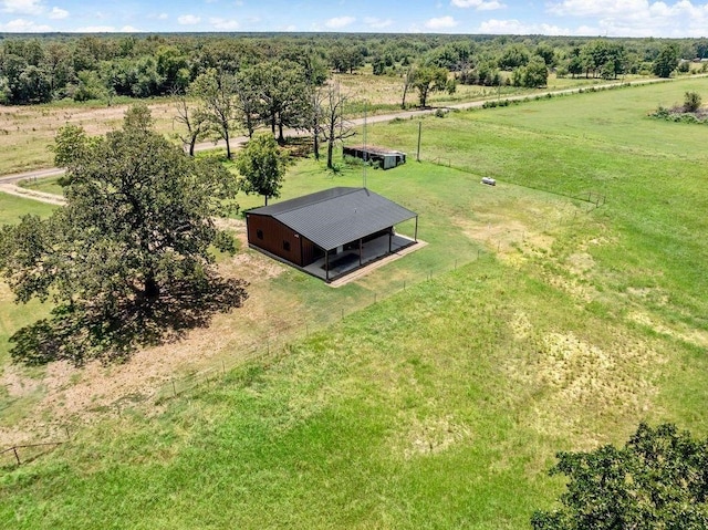 bird's eye view featuring a rural view