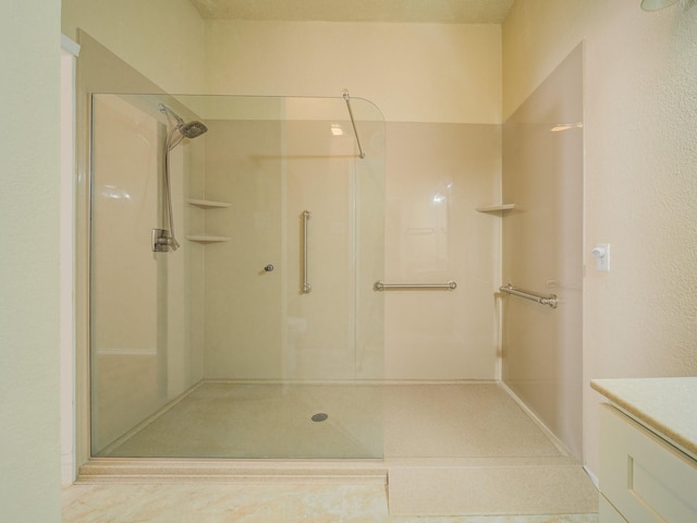 bathroom with a shower