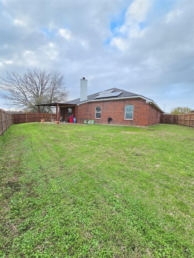 view of yard with a patio area