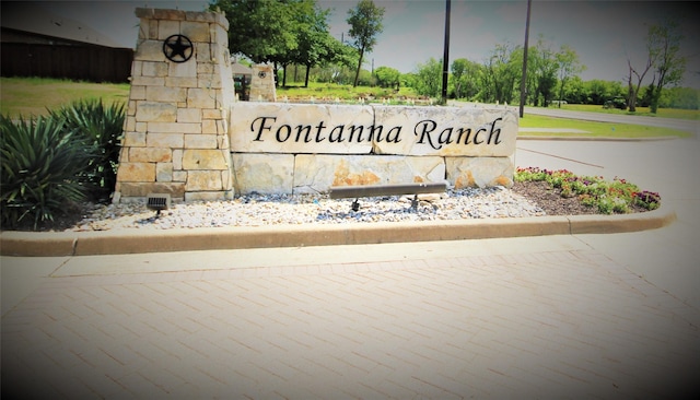 view of community sign