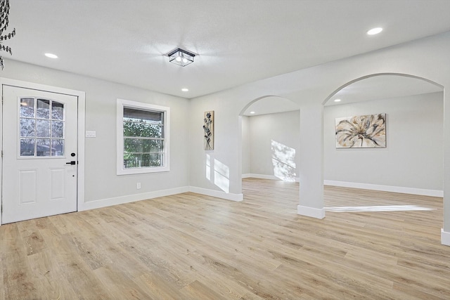 entryway featuring light wood-type flooring