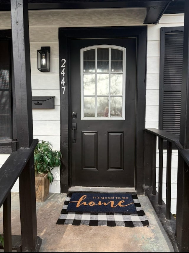 view of doorway to property