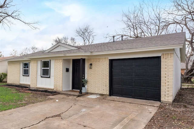 ranch-style house with a garage